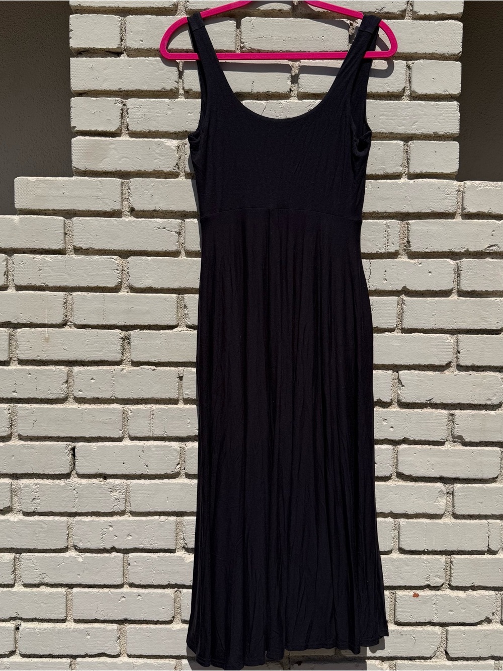 Athleta Scoop Tank Midi Dress with Pockets in Black - Size Medium